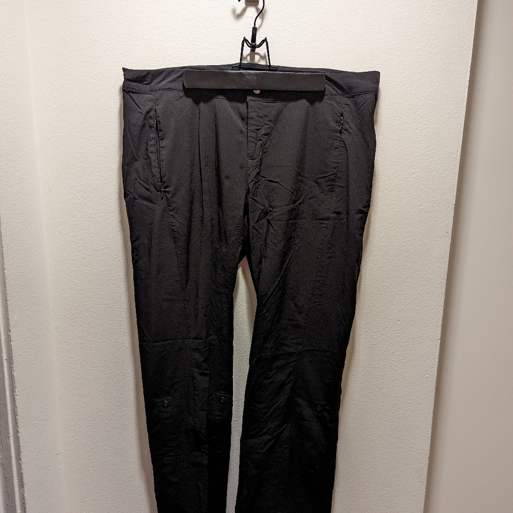 REI black hiking pants with interior drawstring